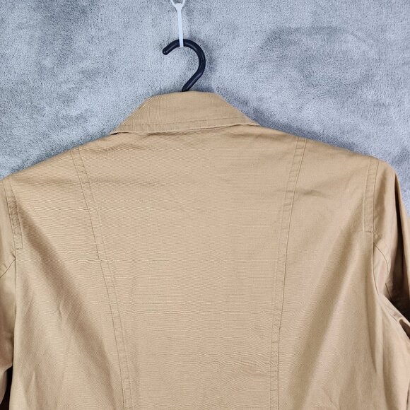 Womens Brown A.N.A Utility Jacket Button Down Long Sleeve Front Pockets Size XL - Picture 9 of 13